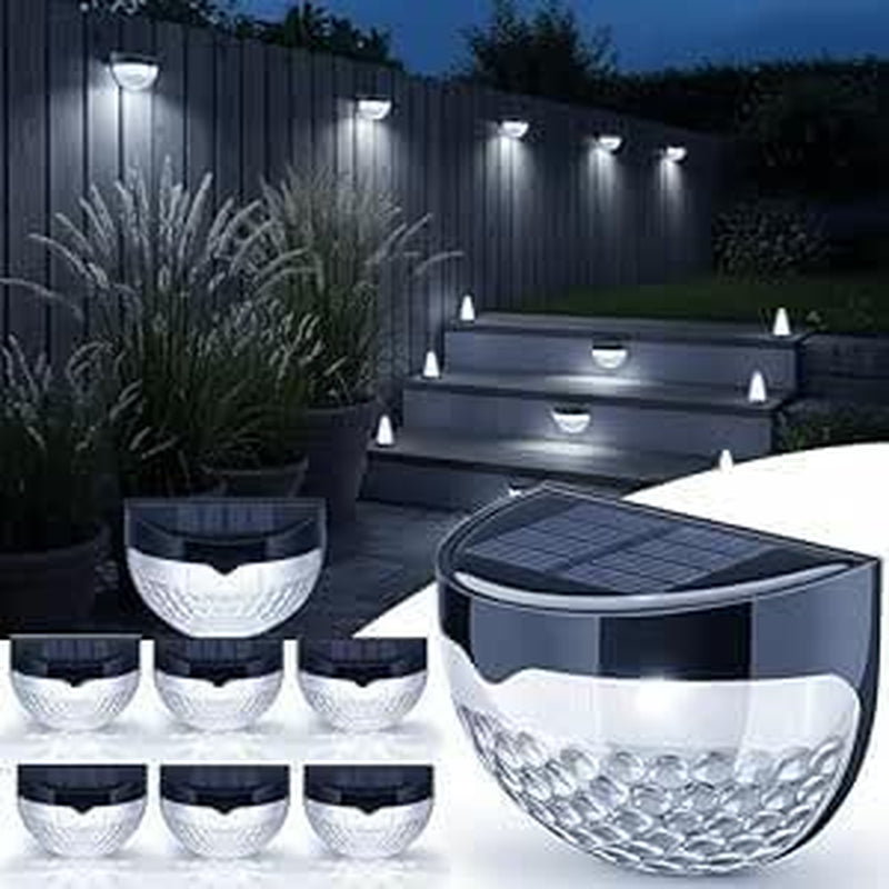 - Solar Lights Outdoor Garden - Pack of 8 Outdoor Lights - Waterproof Night Light for Pathway, Patio, Deck, Fence - Solar Security Light with Dusk to Dawn Sensor - Outdoor Lighting