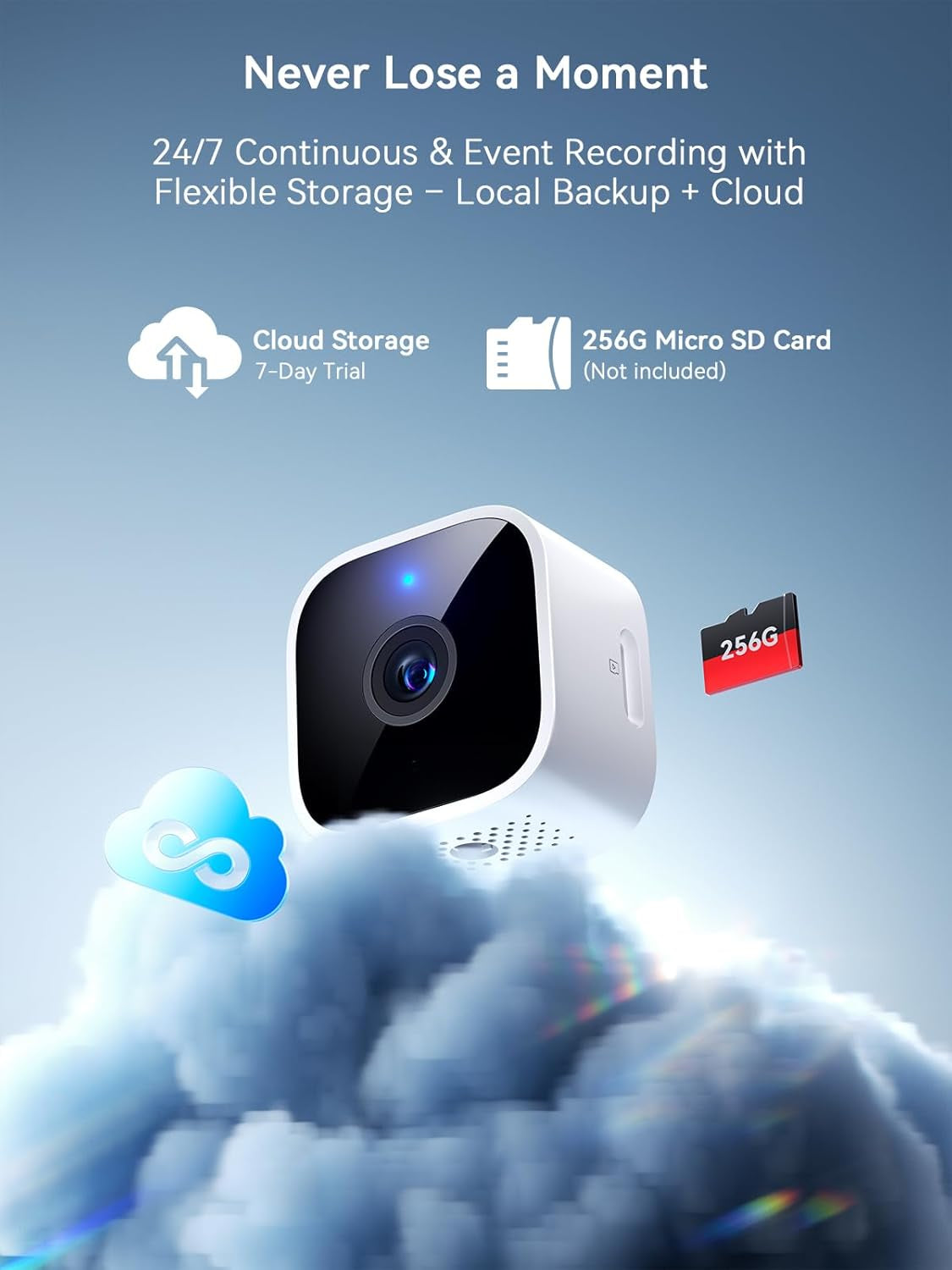 2K 3MP Indoor Security Camera, 2.4Ghz Wifi CCTV Camera Indoor for Home with Night Vision, Motion & Sound Detection, 2-Way Audio, APP Control, 24/7 Recording No Drill Wall Mount Pet Camera