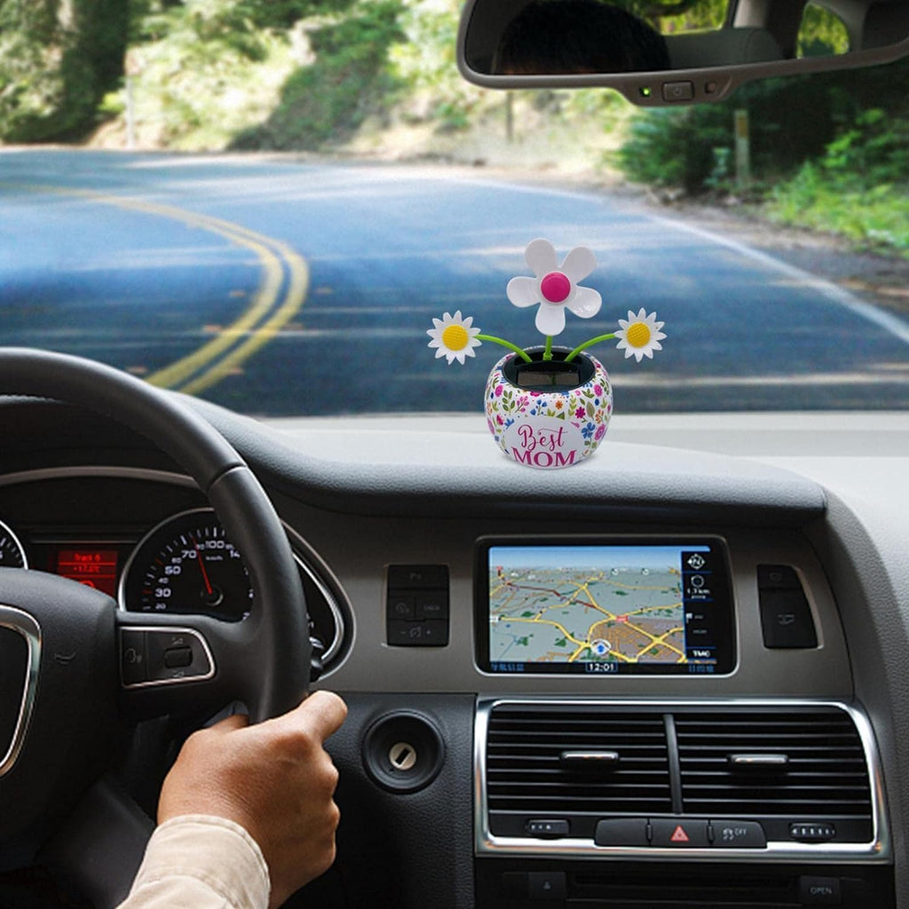 Solar Powered Dancing Car Dashboard Decor,Solar Dancing Flower Solar Dancing Solar Powered Car Swinging Dancing Car Windowsill Home Desk Decor Solar Power Kits