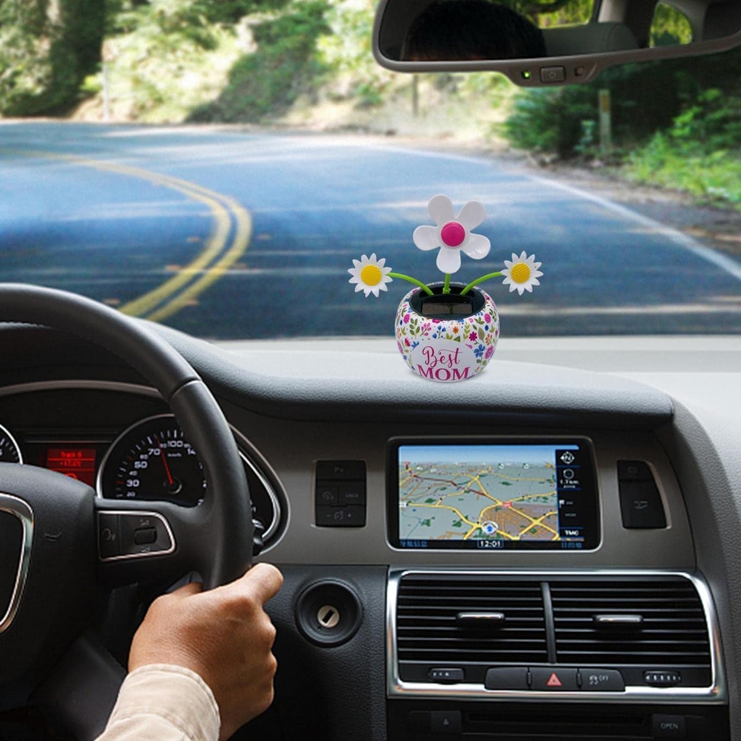 Solar Powered Dancing Car Dashboard Decor,Solar Dancing Flower Solar Dancing Solar Powered Car Swinging Dancing Car Windowsill Home Desk Decor Solar Power Kits