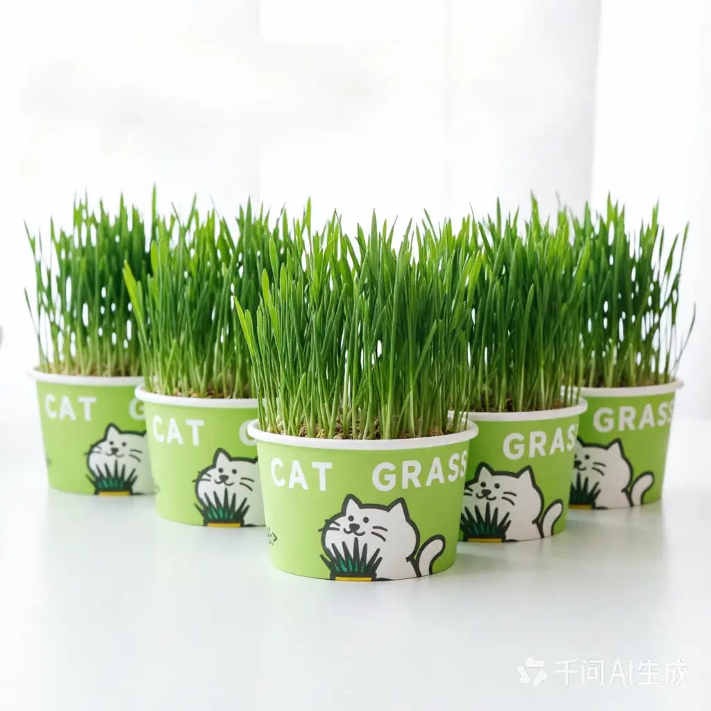 Easy-Grow Pet Grass Planter - Non-Gmo Feline Grass Treats for Hairball Control, Digestion Support, Chewing Needs - Ideal for Cats