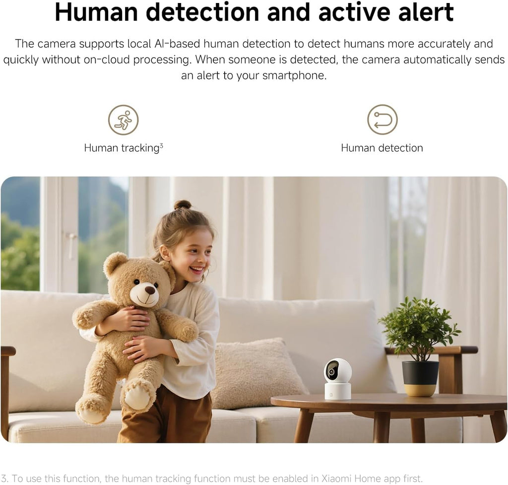 C302 Indoor Camera, 2K 3MP Wi-Fi Pet Camera, 360° Panorama, Privacy Shield, Virtual Barrier, Person and Pet Detection & Tracking, Starlight Colour Night Vision, Two-Way Audio, Alexa & Google