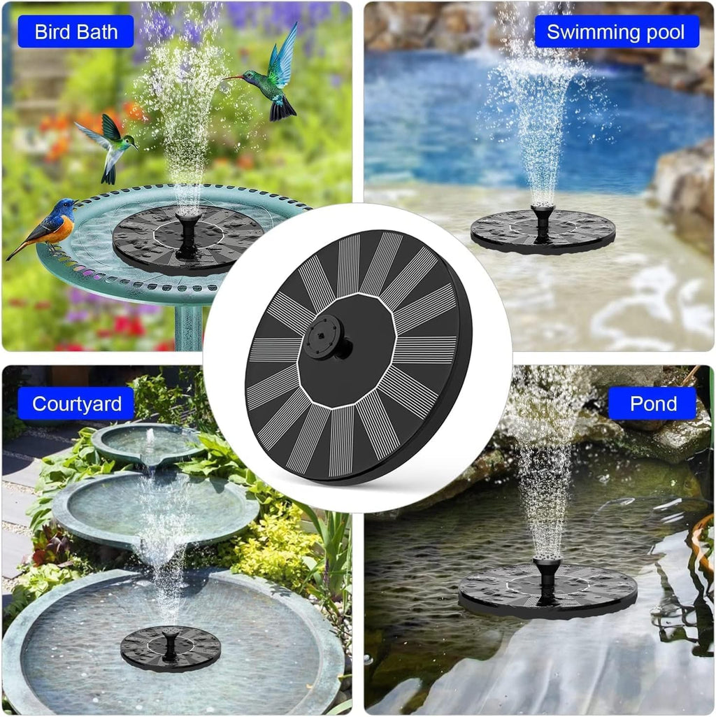 Solar Fountain, Solar Water Fountain, Solar Water Features for the Garden, Bird Bath for Garden, Solar Water Pump