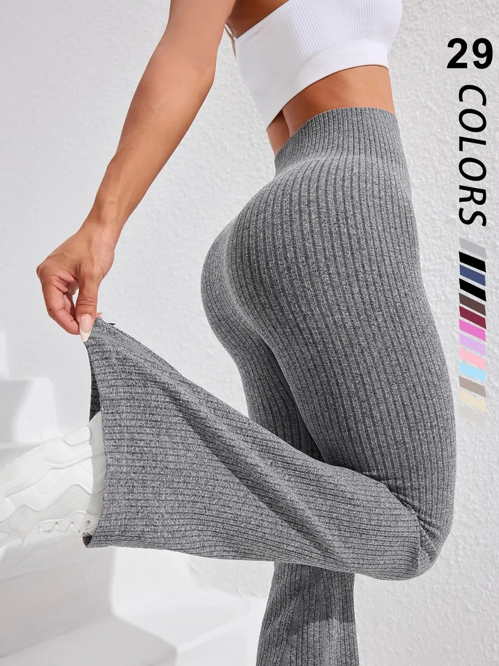 Women'S Solid High Waist Sports Leggings, Casual Comfy Breathable Skinny Pants for Yoga Gym Workout Running, Ladies Sportswear, Athletic Sportswear for All Seasons, Flare Leggings, Skinny Yoga Bottoms, Fitness Pants, Fitness Training Pant