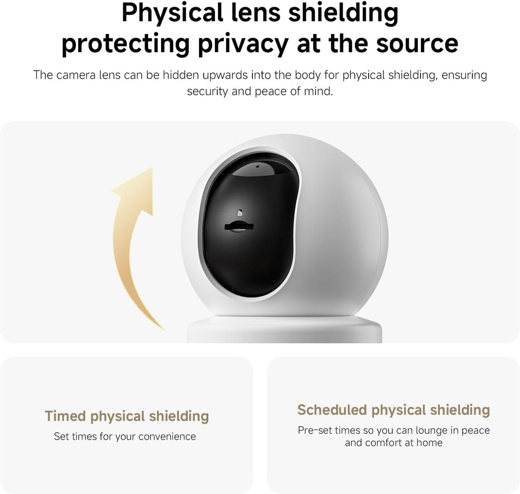 C302 Indoor Camera, 2K 3MP Wi-Fi Pet Camera, 360° Panorama, Privacy Shield, Virtual Barrier, Person and Pet Detection & Tracking, Starlight Colour Night Vision, Two-Way Audio, Alexa & Google