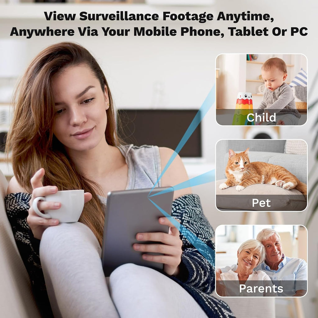 Hidden Camera – Spy Camera, HD Video, Wifi Wireless Mini Camera, Indoor Camera for Home Security, Small Nanny Cam with Night Vision and Motion-Activated Alerts, Baby and Pet Camera