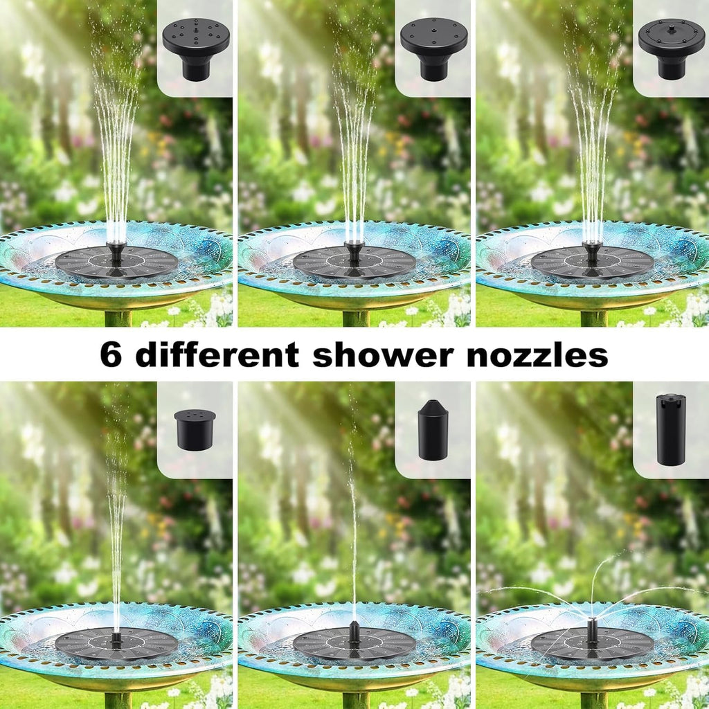 Solar Fountain, Solar Water Fountain, Solar Water Features for the Garden, Bird Bath for Garden, Solar Water Pump