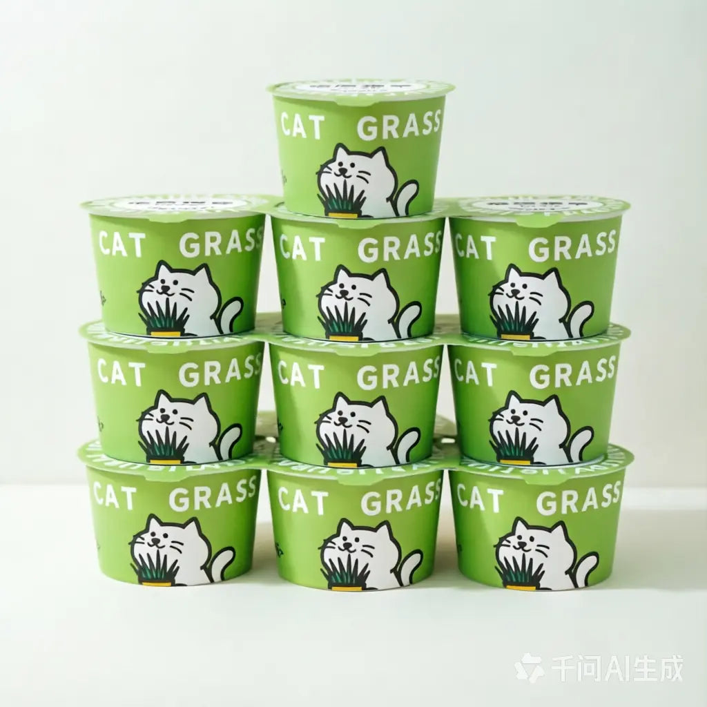 Easy-Grow Pet Grass Planter - Non-Gmo Feline Grass Treats for Hairball Control, Digestion Support, Chewing Needs - Ideal for Cats